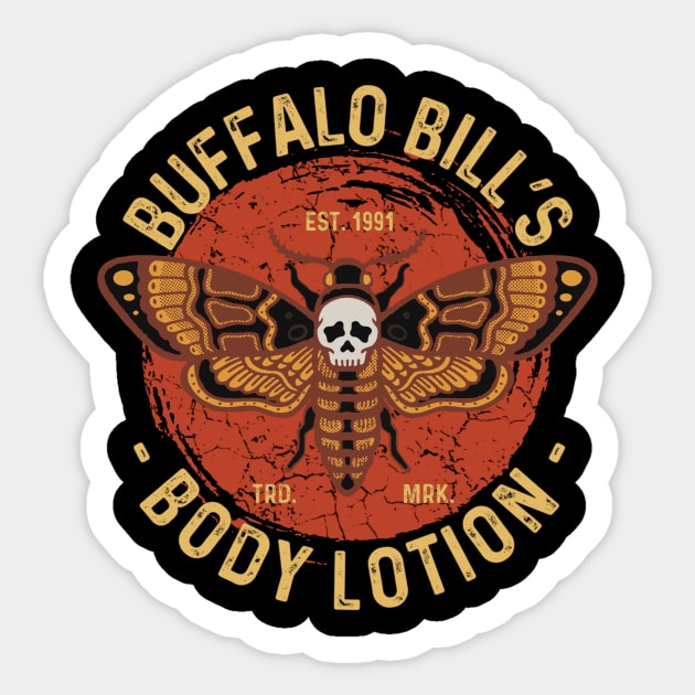 Buffalo Bill's Body Lotion - Vintage Distressed Horror Sticker by RASRAP